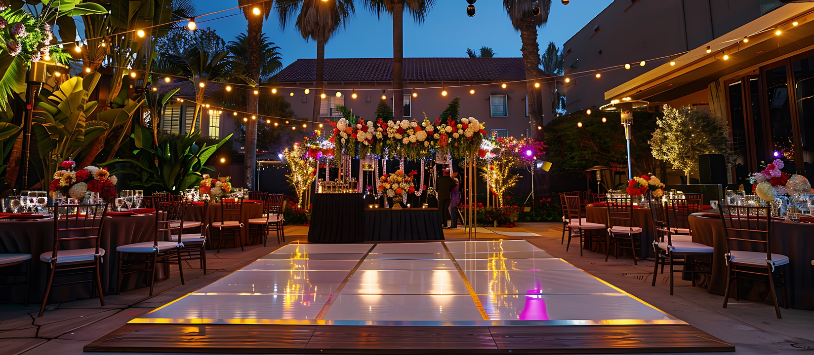 Banquet style milestone birthday celebration